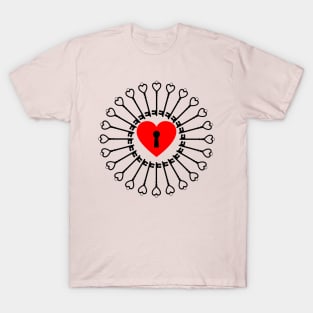 Key to my Heart lock design T-Shirt